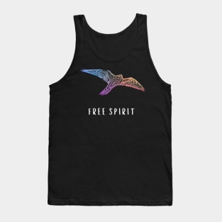 Free Spirit Colourful Peregrine Falcon Bird Graphic Tank Top